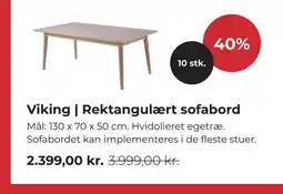 Erling - Christensen Viking | Rektangulært sofabord tilbud