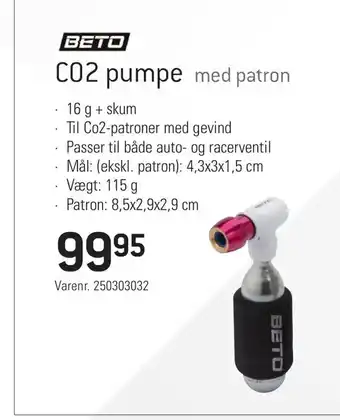 Thansen CO2 pumpe med patron tilbud