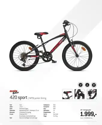 Thansen 420 sport MTB junior dreng tilbud