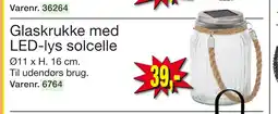 Harald Nyborg Glaskrukke med LED-lys solcelle tilbud