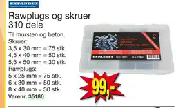 Harald Nyborg Rawplugs og skruer 310 dele tilbud