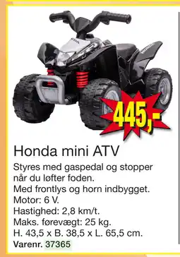Harald Nyborg Honda mini ATV tilbud