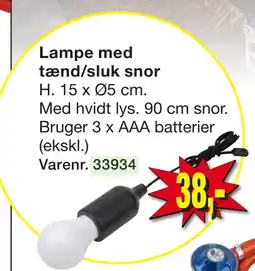 Harald Nyborg Lampe med tænd/sluk snor tilbud