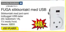 Harald Nyborg FUGA stikkontakt med USB tilbud