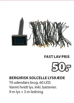 JYSK BERGIRISK SOLCELLE LYSKÆDE tilbud