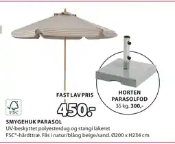 JYSK SMYGEHUK PARASOL tilbud