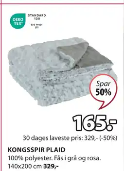 JYSK KONGSSPIR PLAID tilbud