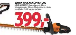 XL-BYG WORX HÆKKEKLIPPER 20V tilbud