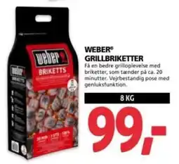 XL-BYG WEBER GRILLBRIKETTER tilbud