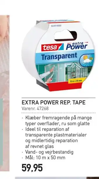 Thansen Extra power rep. tape tilbud
