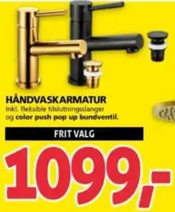 XL-BYG HÅNDVASKARMATUR tilbud