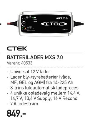 Thansen Batterilader mxs 7,0 tilbud