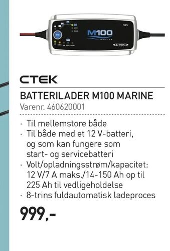 Thansen Batterilader m100 marine tilbud