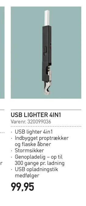 Thansen Usb lighter 4in1 tilbud