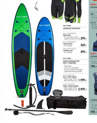 Thansen Paddle board sup inkl. tilbehør tilbud