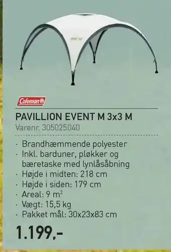 Thansen PAVILLION EVENT M 3x3 M tilbud
