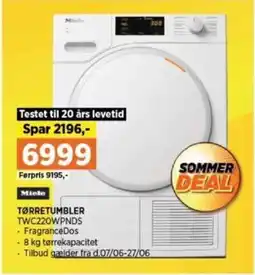 Power TØRRETUMBLER TWC220WPNDS tilbud