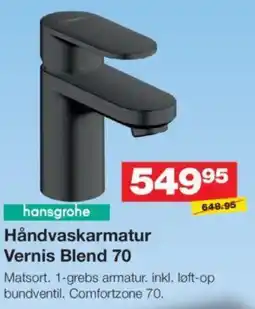 Bauhaus Håndvaskarmatur Vernis Blend 70 tilbud