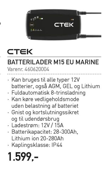 Thansen Batterilader m15 eu marine tilbud