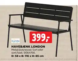 jem & fix HAVEBÆNK LONDON tilbud