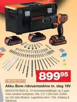 Akku Bore-/skruemaskine m. slag 18V