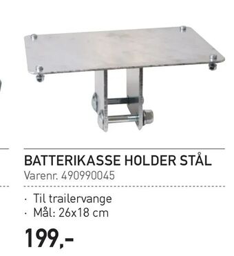Thansen Batterikasse holder stål tilbud
