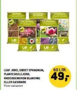 XL-BYG LEAF JORD, GODET SPHAGNUM, PLANTESKOLEJORD, RHODODENDRON BLANDING ELLER DEKBARK tilbud