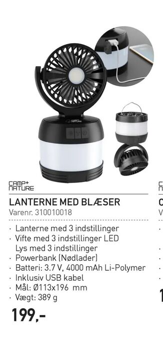 Thansen Lanterne med blæser tilbud