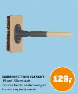 XL-BYG SKUREBØRSTE MED TRESKAFT tilbud