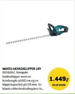 XL-BYG MAKITA HÆKKEKELIPPER 18V tilbud
