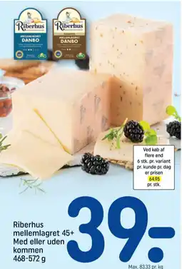 REMA 1000 Skæreost Danbo Mellemlagret Kommen tilbud