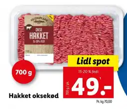 Lidl Hakket oksekød 15-20% tilbud