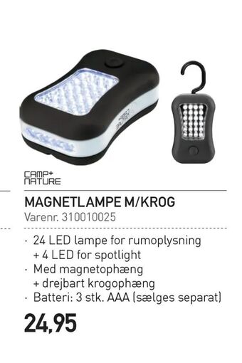 Magnetlampe m/krog