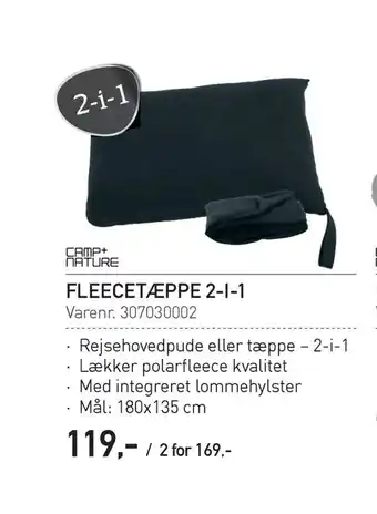Thansen 2-i-1. fleecetæppe tilbud