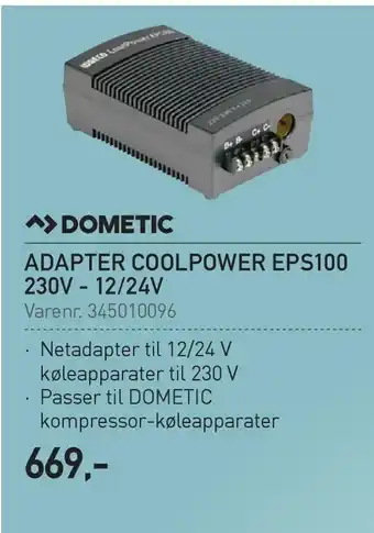 Thansen Adapter coolpower eps100 230v - 12/24v tilbud