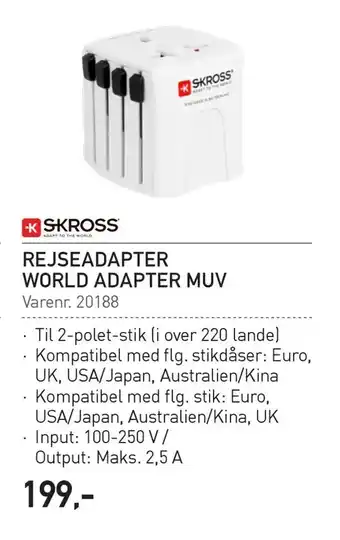 Thansen Rejseadapter world adapter muv tilbud