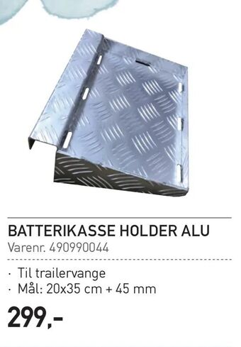 Thansen Batterikasse holder alu tilbud