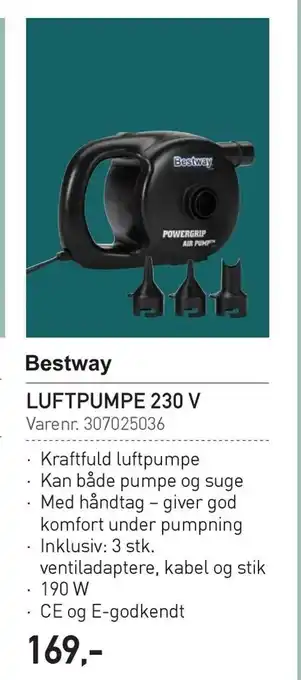 Thansen Luftpumpe 230 v tilbud