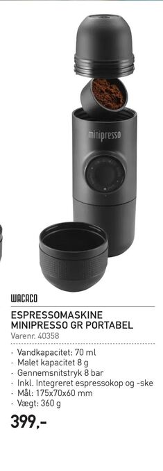 Espressomaskine minipresso gr portabel
