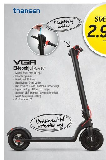 Thansen El-løbehjul tilbud