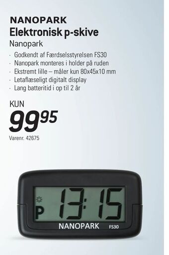 Thansen Elektronisk p-skive tilbud