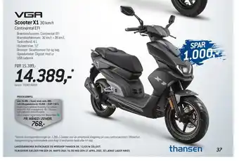 Thansen Scooter X1 tilbud