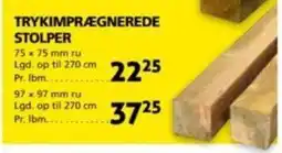 XL-BYG TRYKIMPRÆGNEREDE STOLPER tilbud