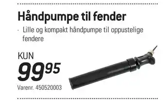 Håndpumpe til fender