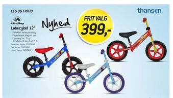 Thansen Løbecykel 12" tilbud