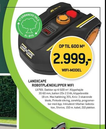 XL-BYG Landxcape robotplæneklipper wifi tilbud