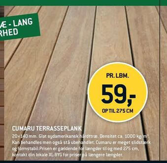 XL-BYG Cumaru terrasseplank tilbud