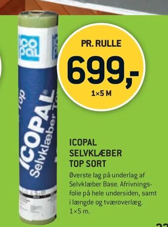 XL-BYG Icopal selvklæber top sort tilbud