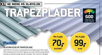 XL-BYG Plastmo ecolite trapezplade tilbud