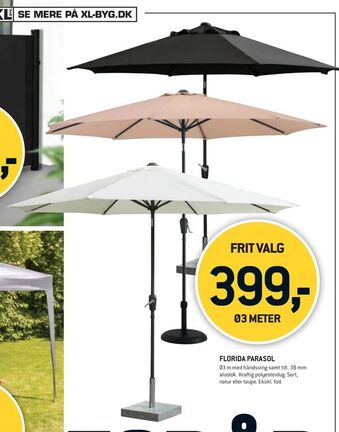 XL-BYG Florida parasol tilbud